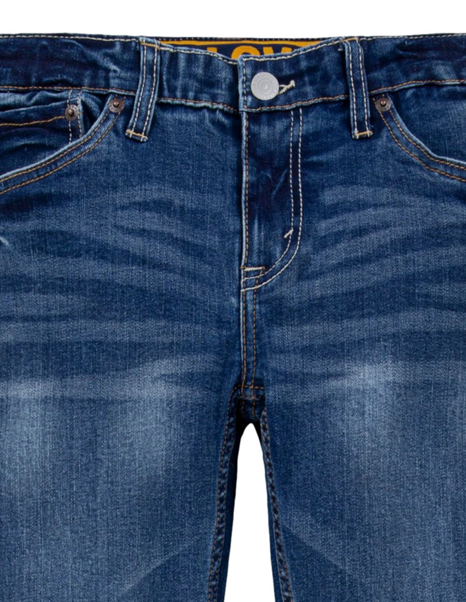 Jeans skinny 510 lavado sand blast para niño 2