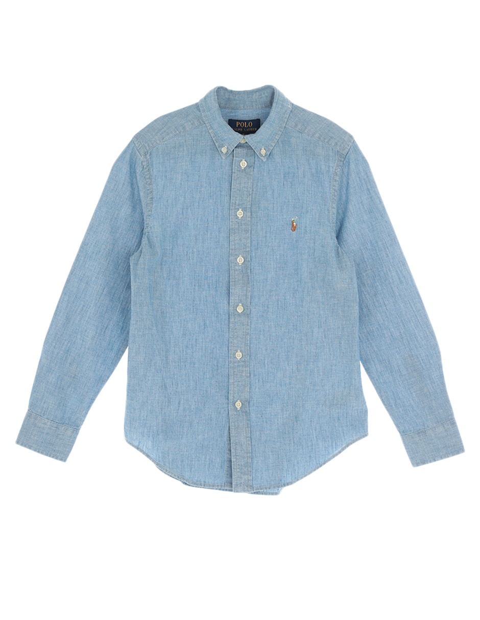Camisa casual de algodón manga larga para niño Camisa casual de algodón manga larga para niño