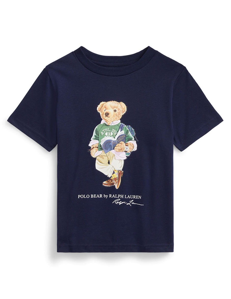 Playera Polo Ralph Lauren estampado oso manga corta para niño