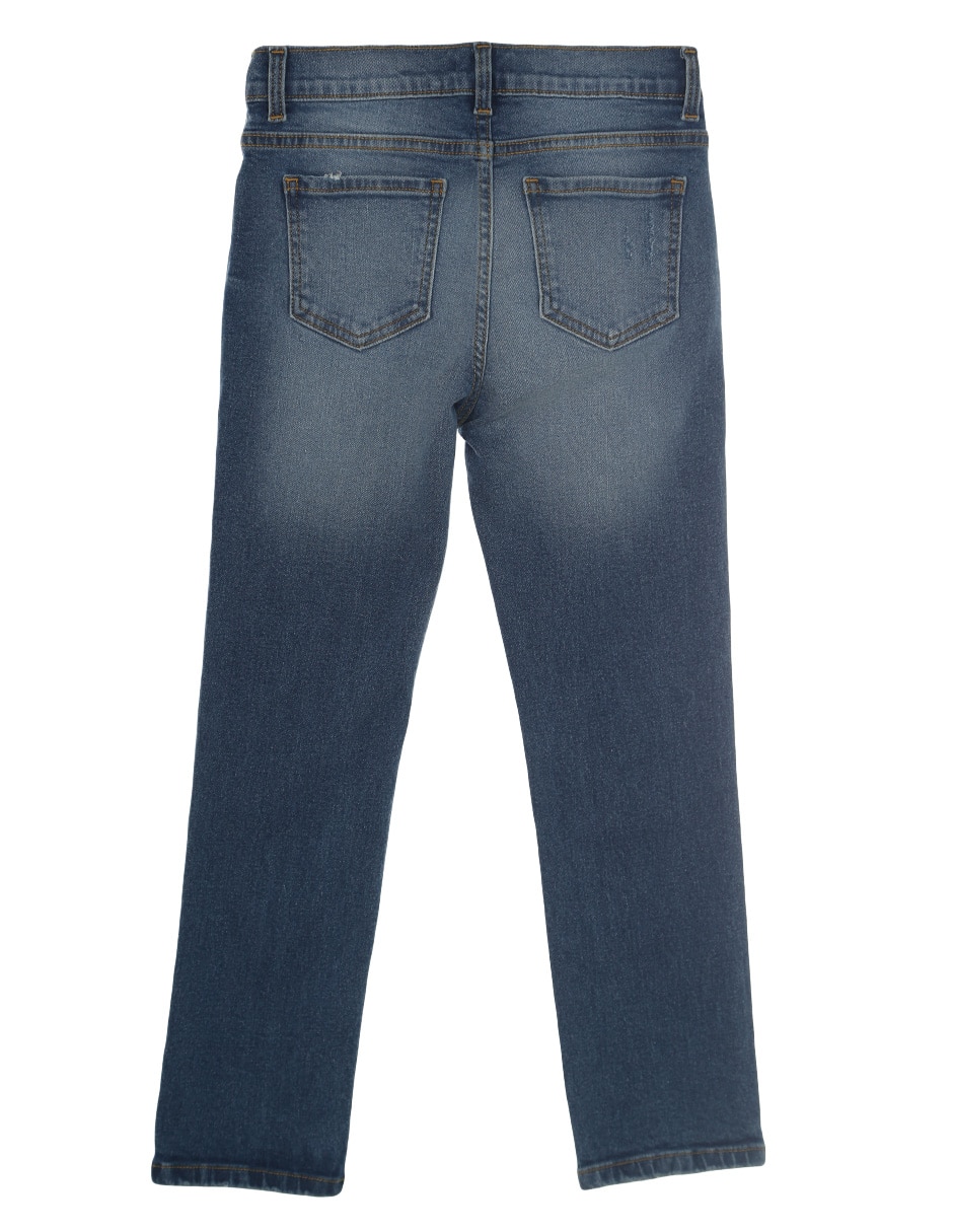Jeans skinny lavado medio para niño 2