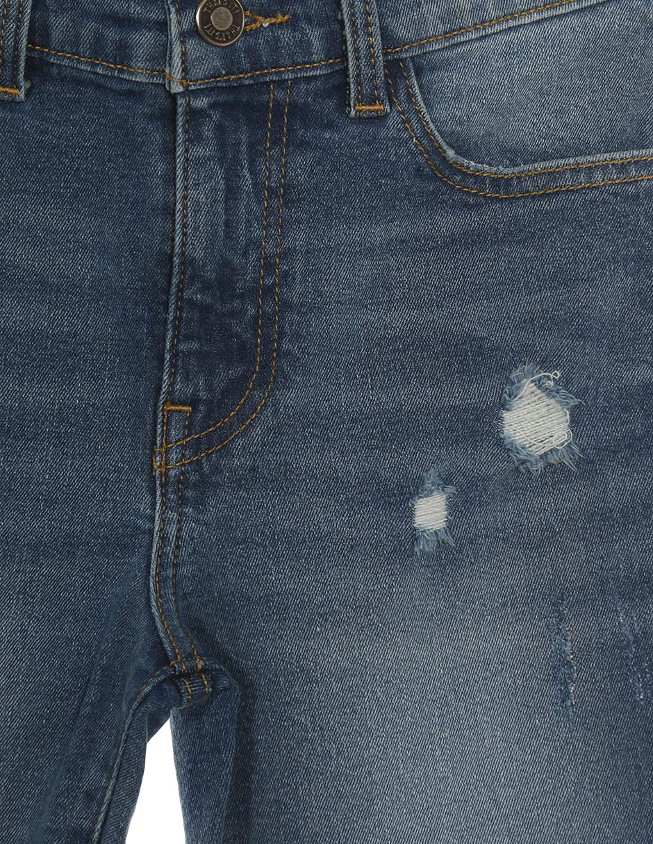 Jeans skinny lavado medio para niño 3