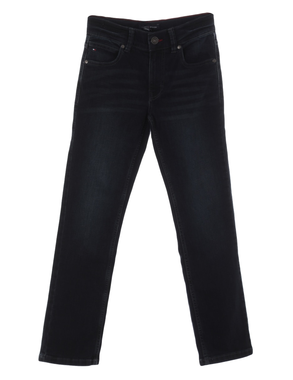 Jeans slim lavado obscuro para niño