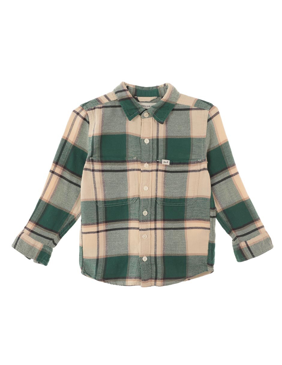Camisa casual de algodón manga larga para niño 1