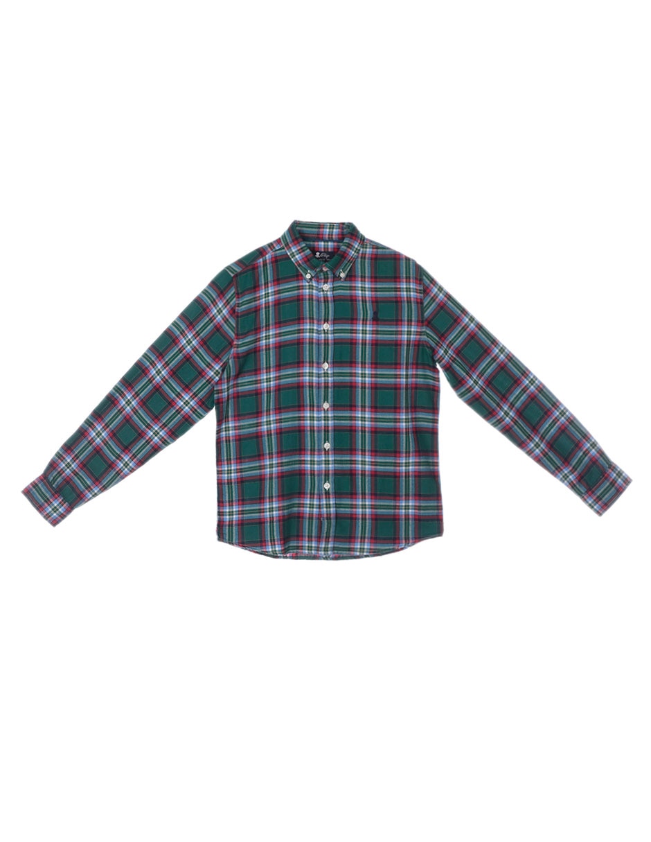 Camisa casual de algodón manga larga para niño