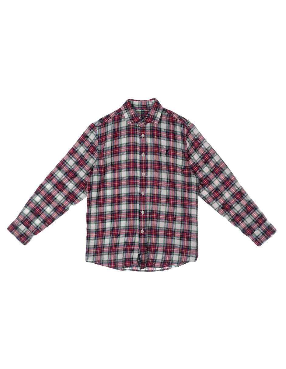 Camisa casual de algodón manga larga para niño Camisa casual de algodón manga larga para niño