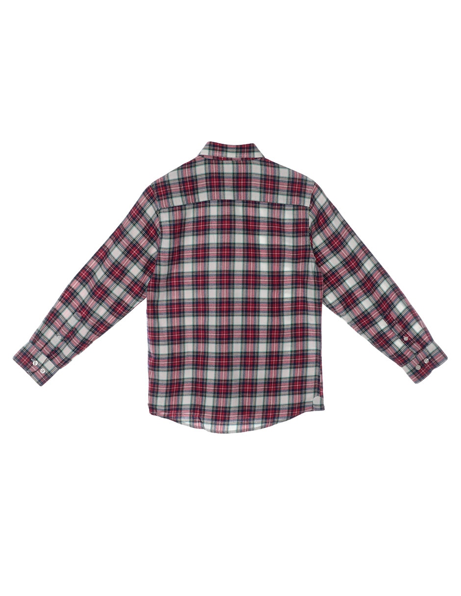 Camisa casual de algodón manga larga para niño 2