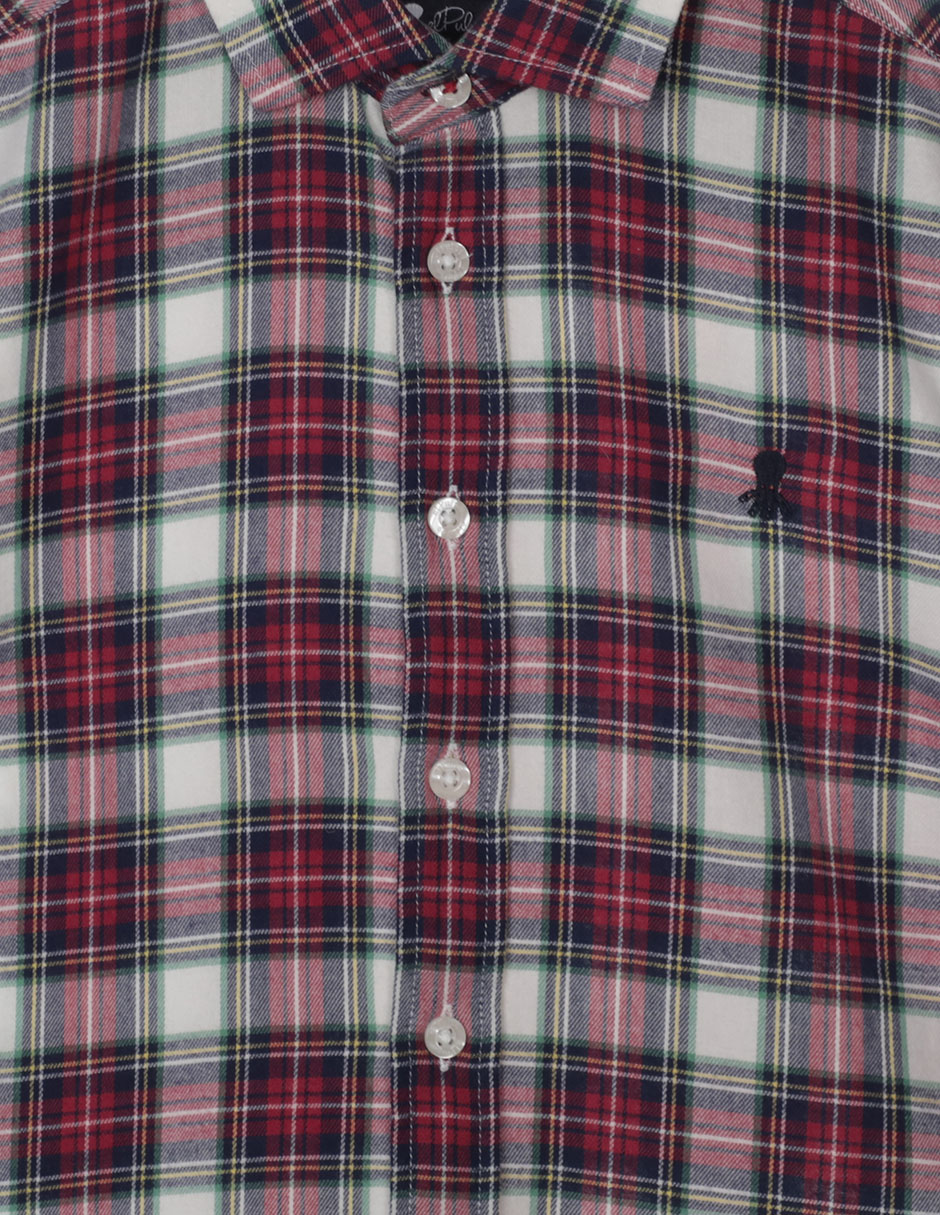 Camisa casual de algodón manga larga para niño 3