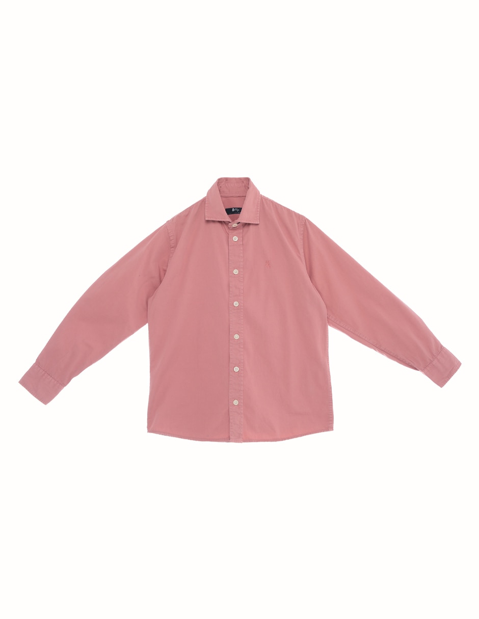 Camisa casual de algodón manga larga para niño