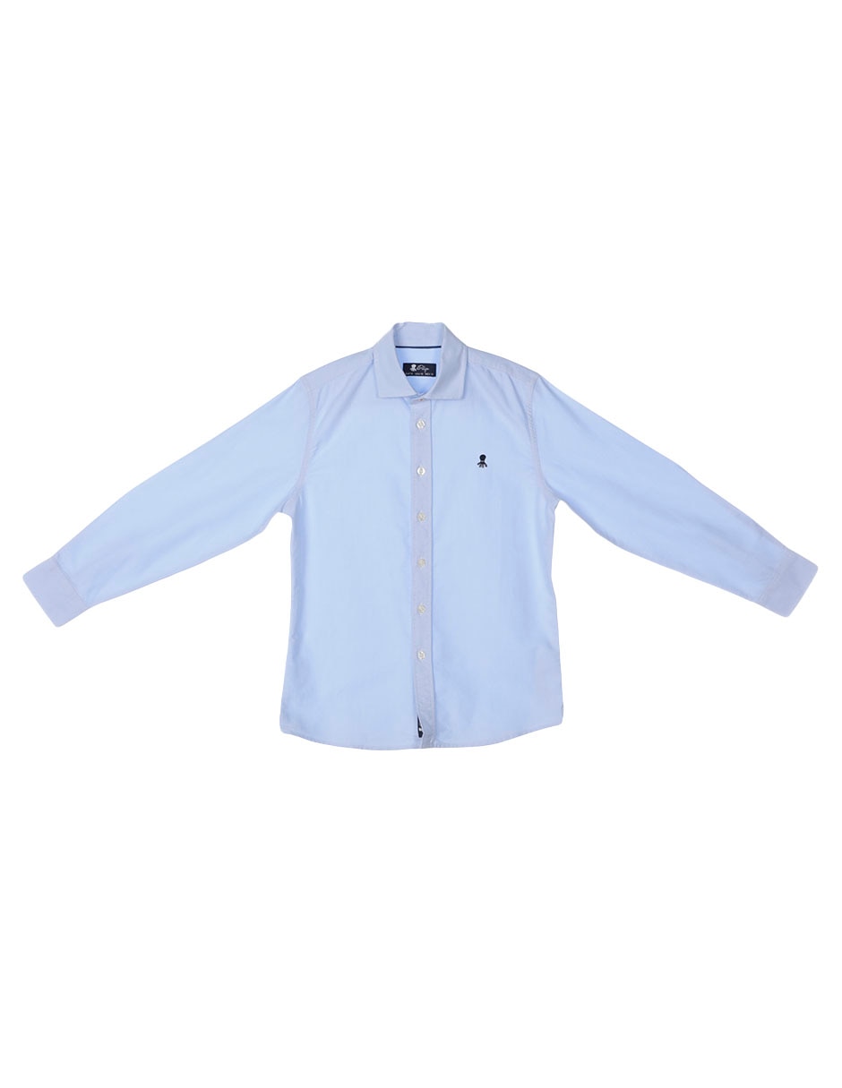 Camisa casual de algodón manga larga para niño Camisa casual de algodón manga larga para niño