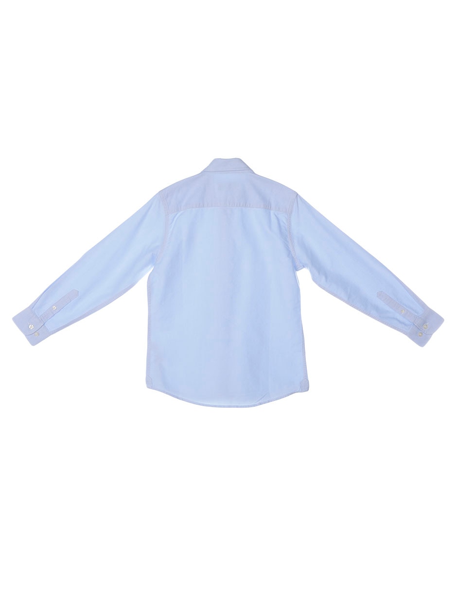 Camisa casual de algodón manga larga para niño 2