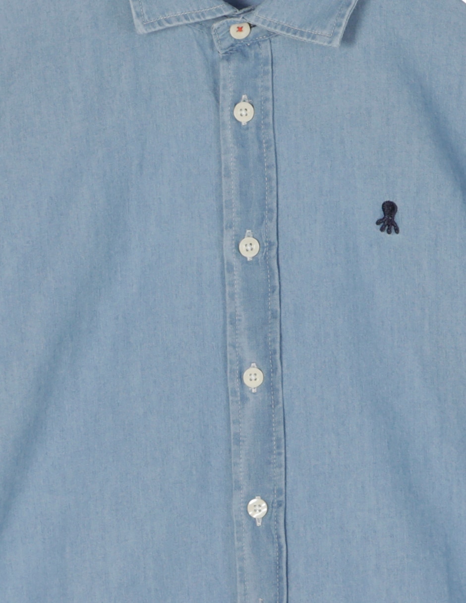 Camisa casual de algodón manga larga para niño 3