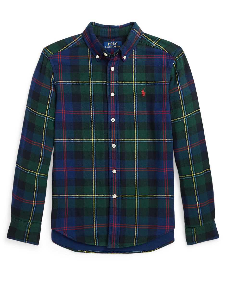 Camisa casual Polo de algodón manga larga para niño 1