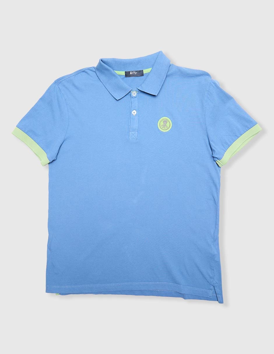 Playera tipo polo de algodón para niño