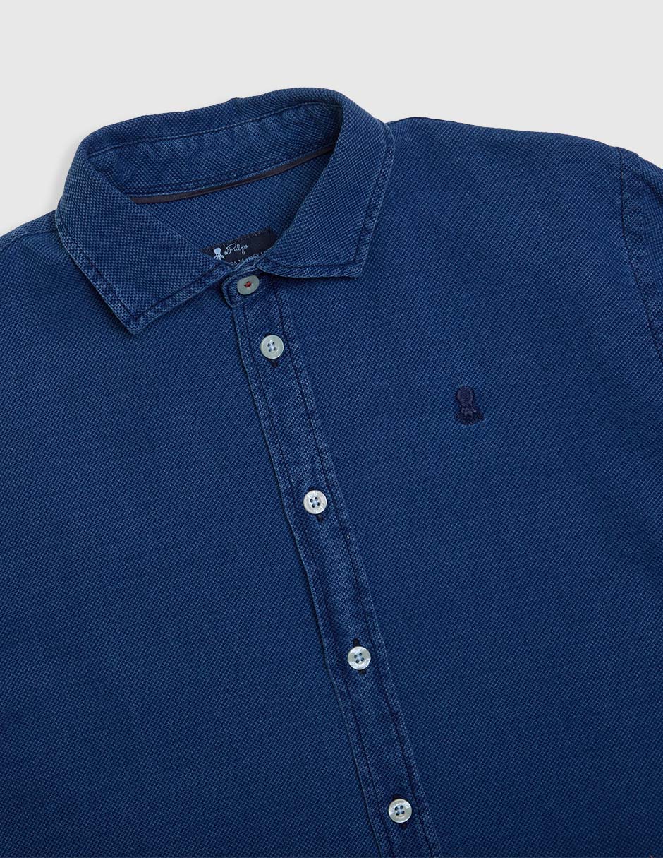 Camisa casual de algodón manga larga para niño 3