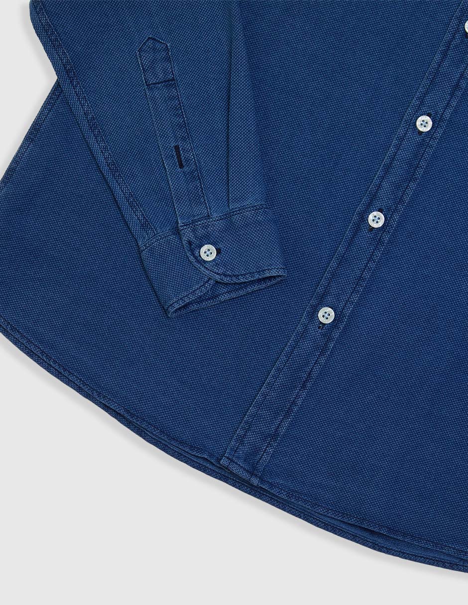 Camisa casual de algodón manga larga para niño 4