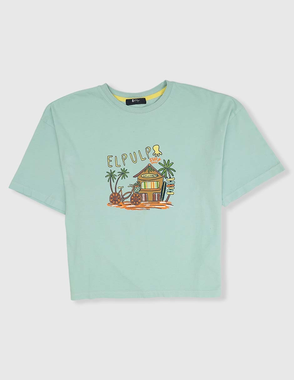 Playera manga corta para niño
