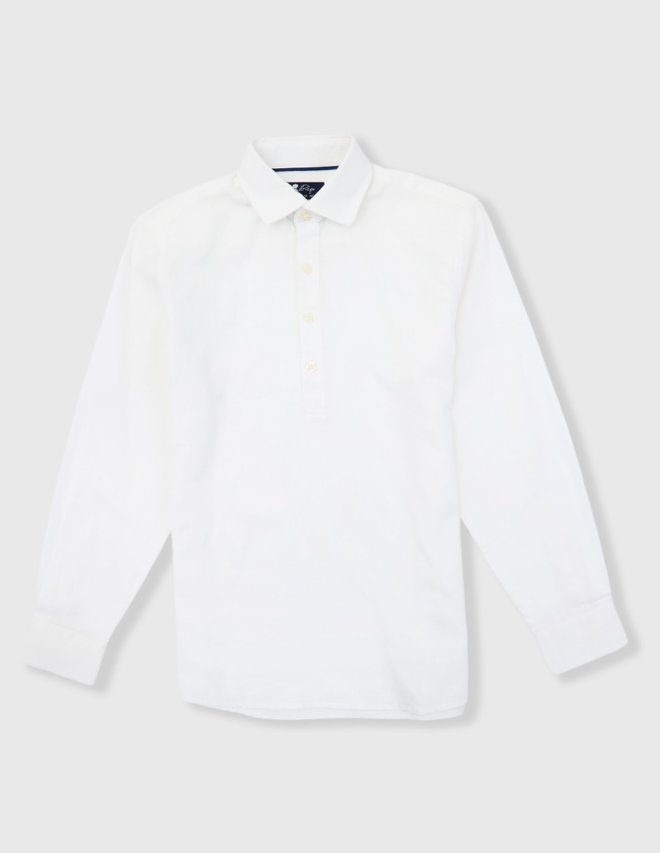 Camisa casual de algodón manga larga para niño