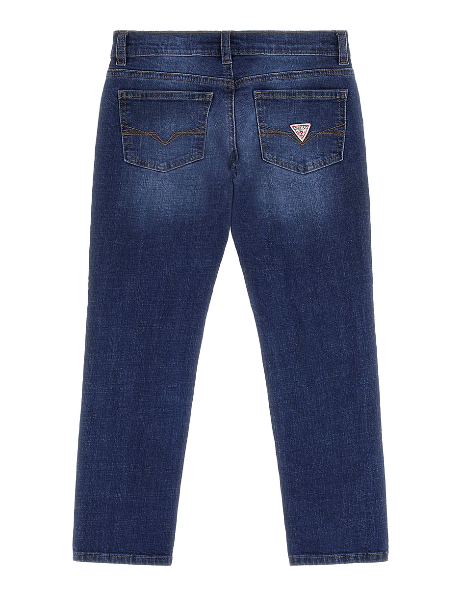 Jeans skinny L3YA00D52Z0-GOKW lavado medio para niño 2