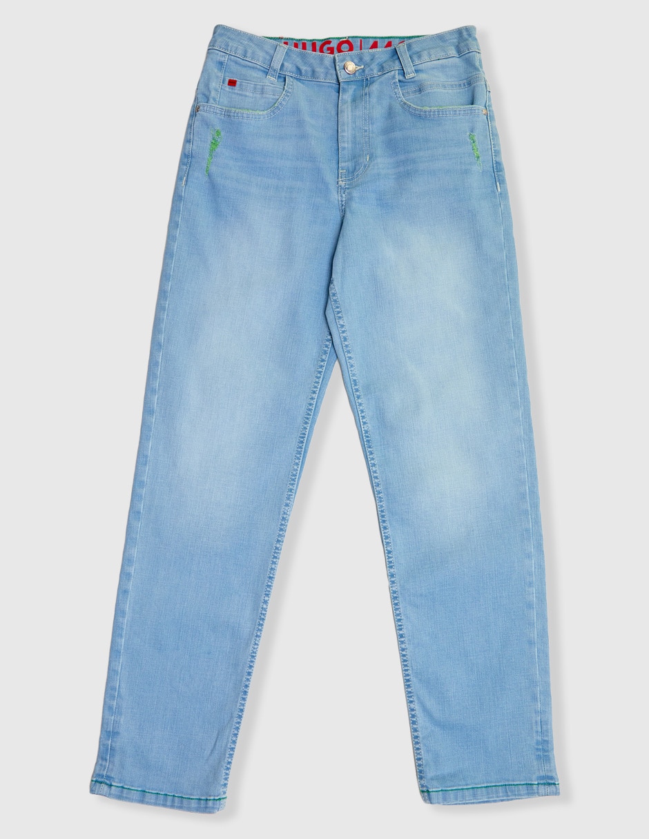 Jeans straight deslavado para niño 1