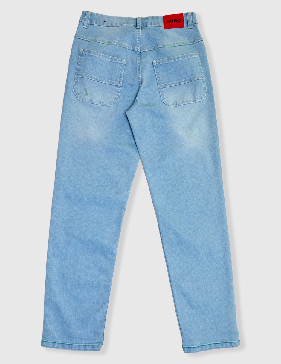 Jeans straight deslavado para niño