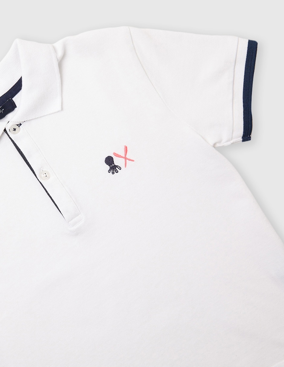 Playera tipo polo de algodón para niño 3