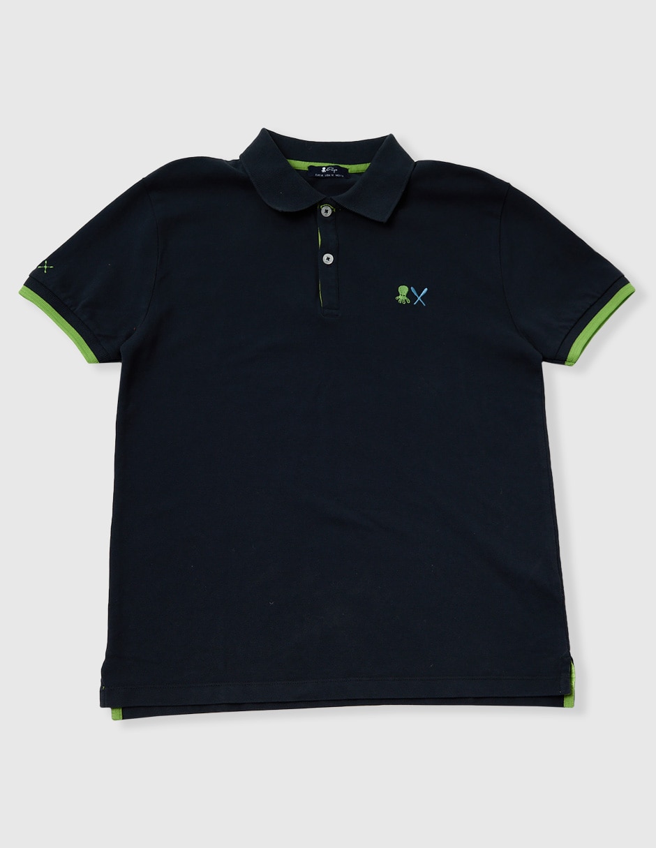 Playera tipo polo de algodón para niño Playera tipo polo de algodón para niño