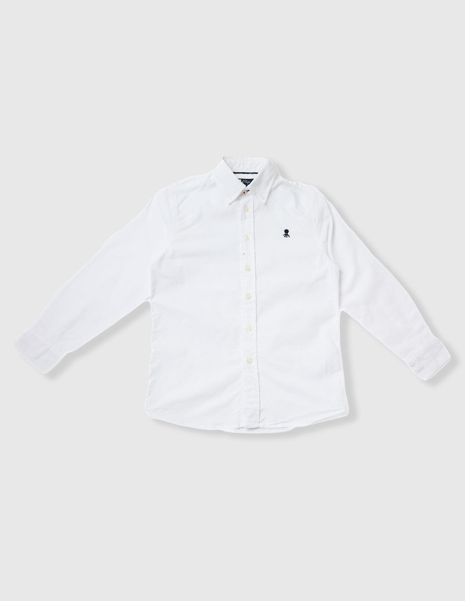 Camisa casual de algodón manga larga para niño Camisa casual de algodón manga larga para niño