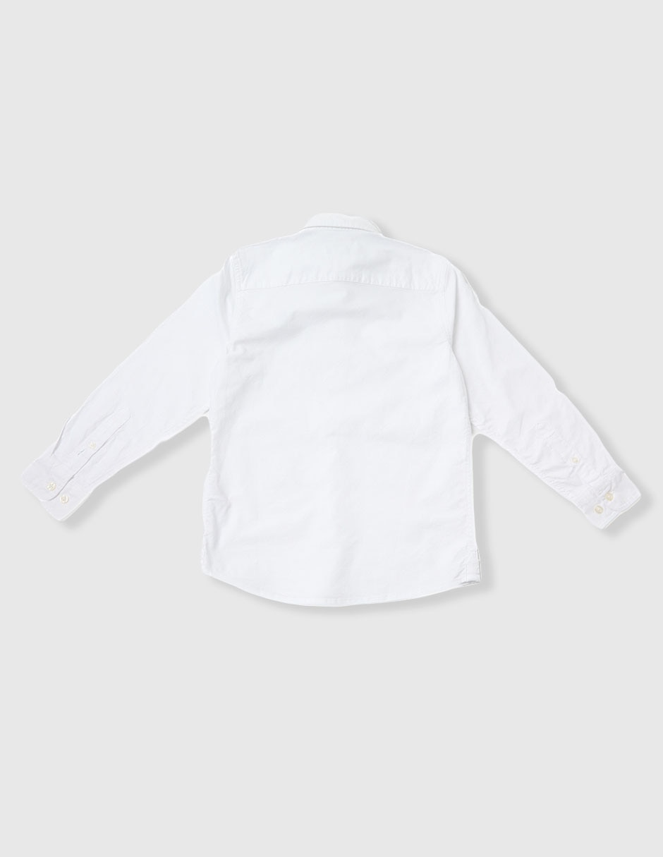 Camisa casual de algodón manga larga para niño 2
