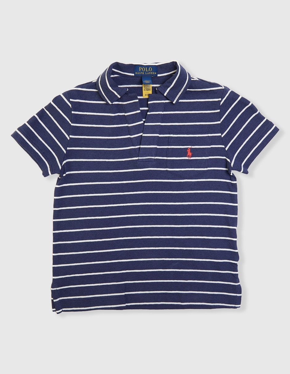 Playera tipo Polo de algodón para niño