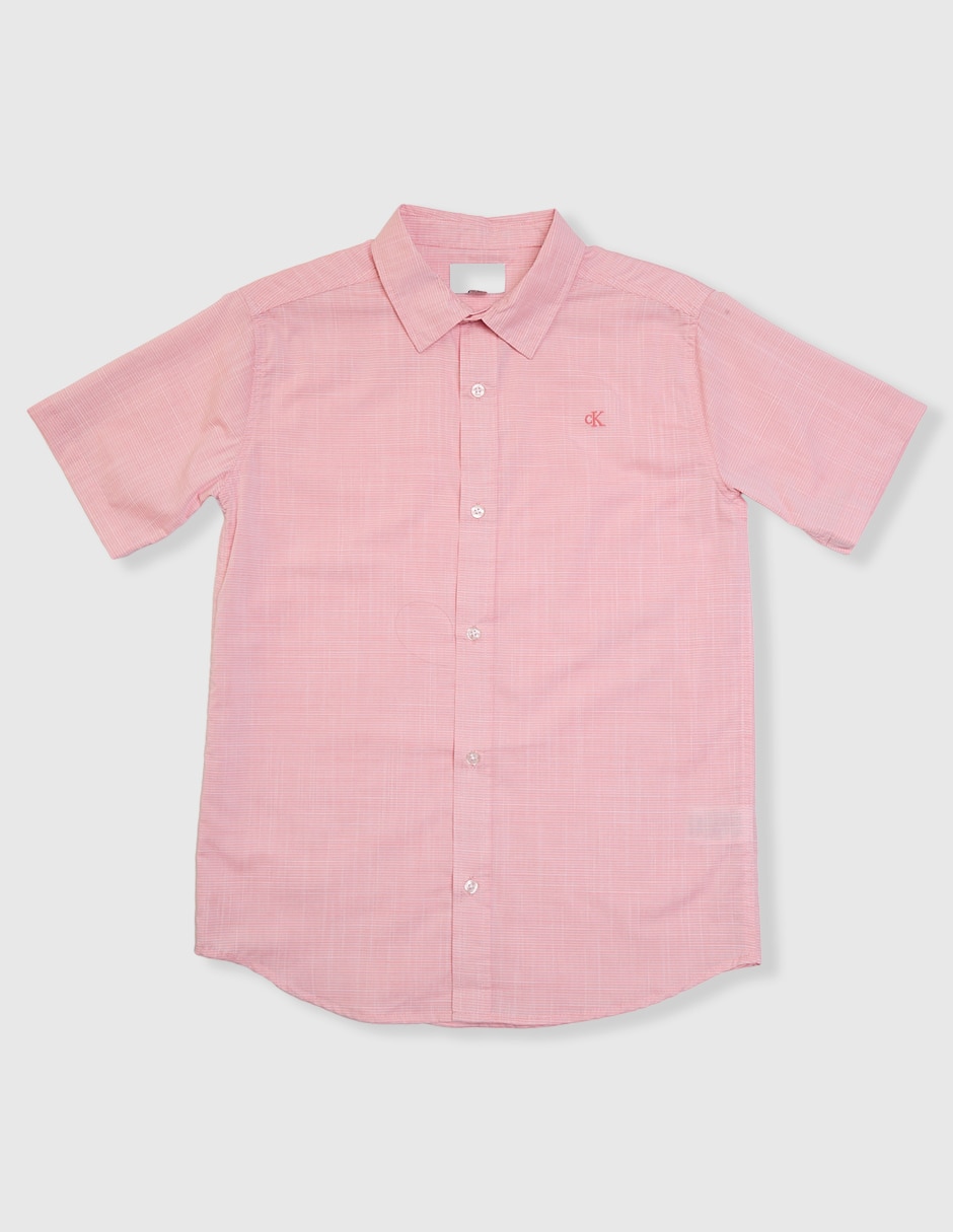 Camisa casual de algodón manga corta para niño Camisa casual de algodón manga corta para niño