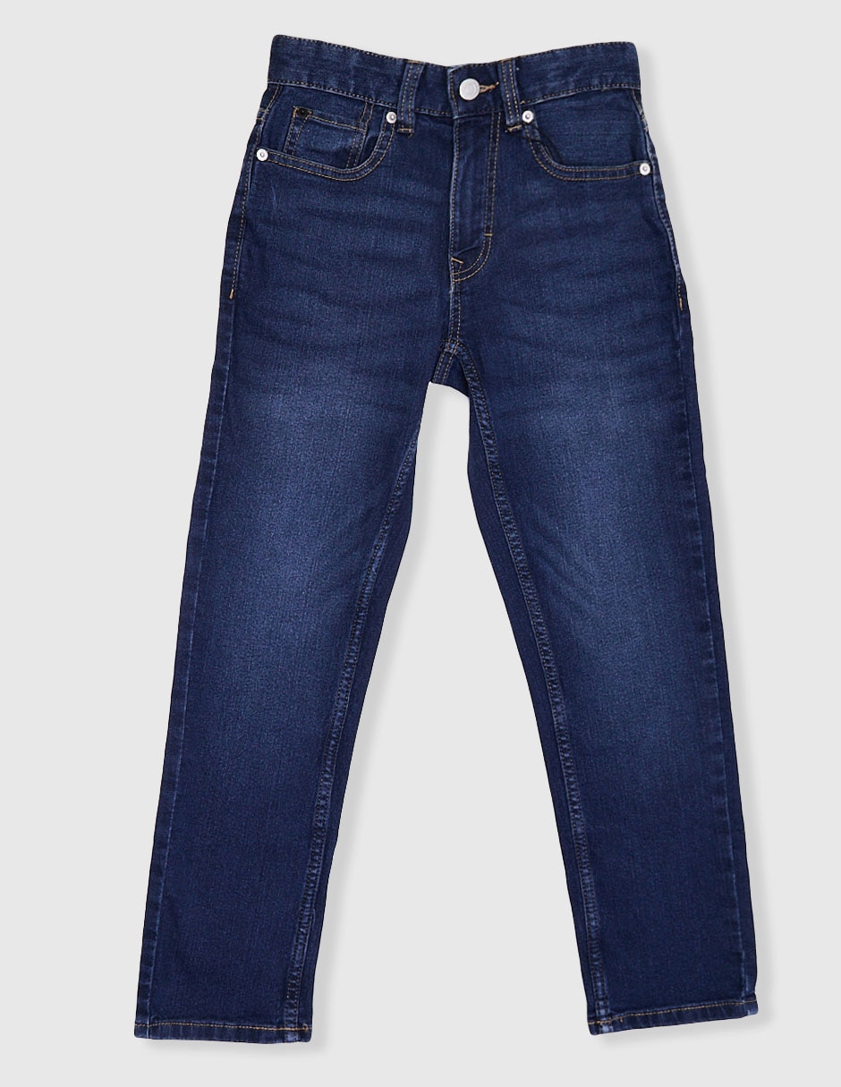 Jeans slim Calvin Klein lavado obscuro para niño