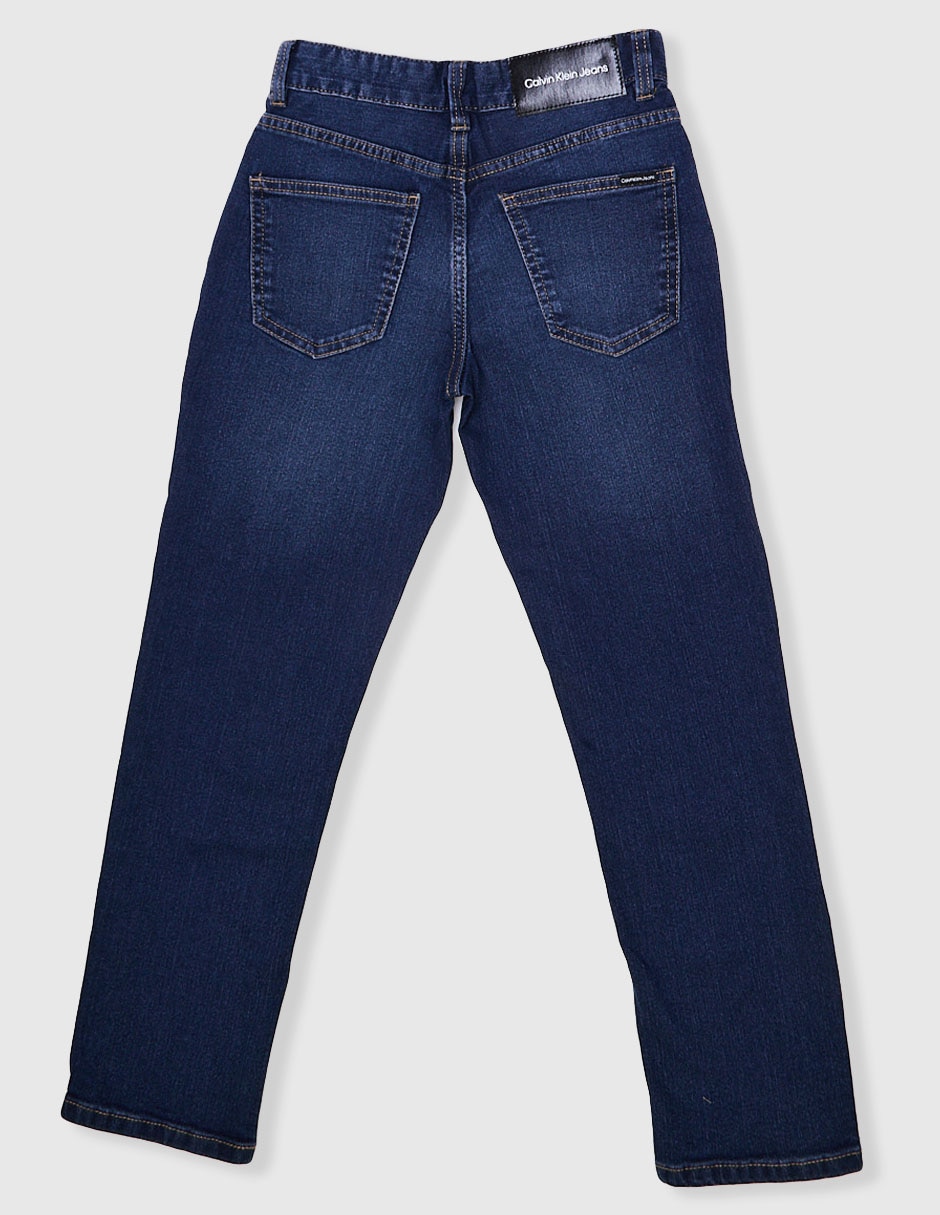 Jeans slim Calvin Klein lavado obscuro para niño 2