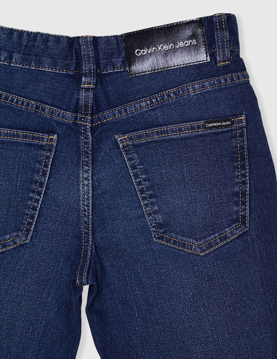 Jeans slim Calvin Klein lavado obscuro para niño 3