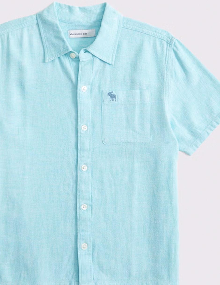 Camisa casual de algodón manga corta para niño 2