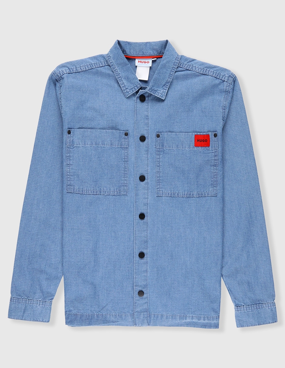 Camisa casual de algodón manga larga para niño Camisa casual de algodón manga larga para niño