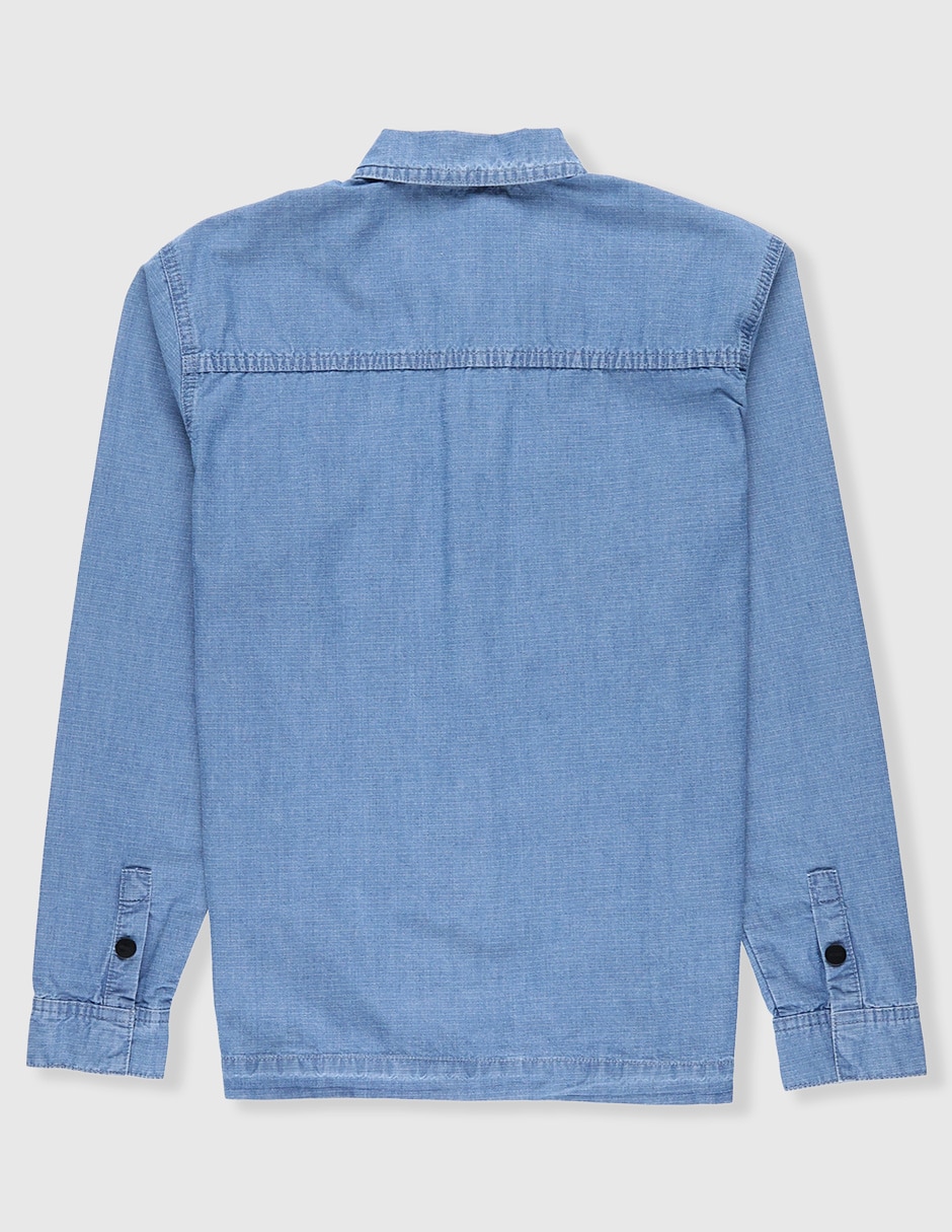 Camisa casual de algodón manga larga para niño 2