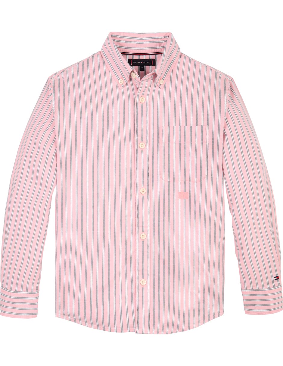 Camisa casual de algodón manga larga para niño 1