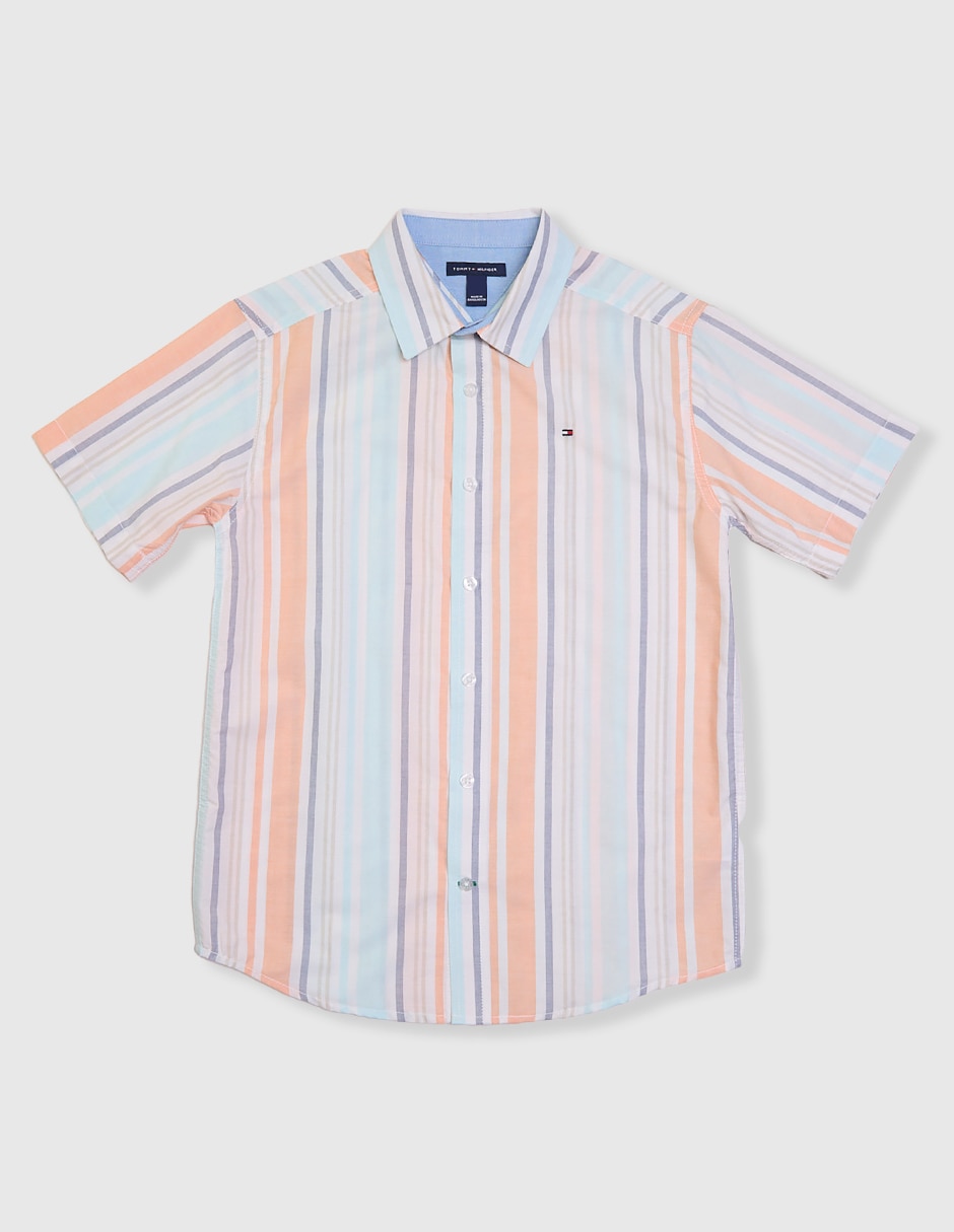 Camisa casual de algodón manga corta para niño