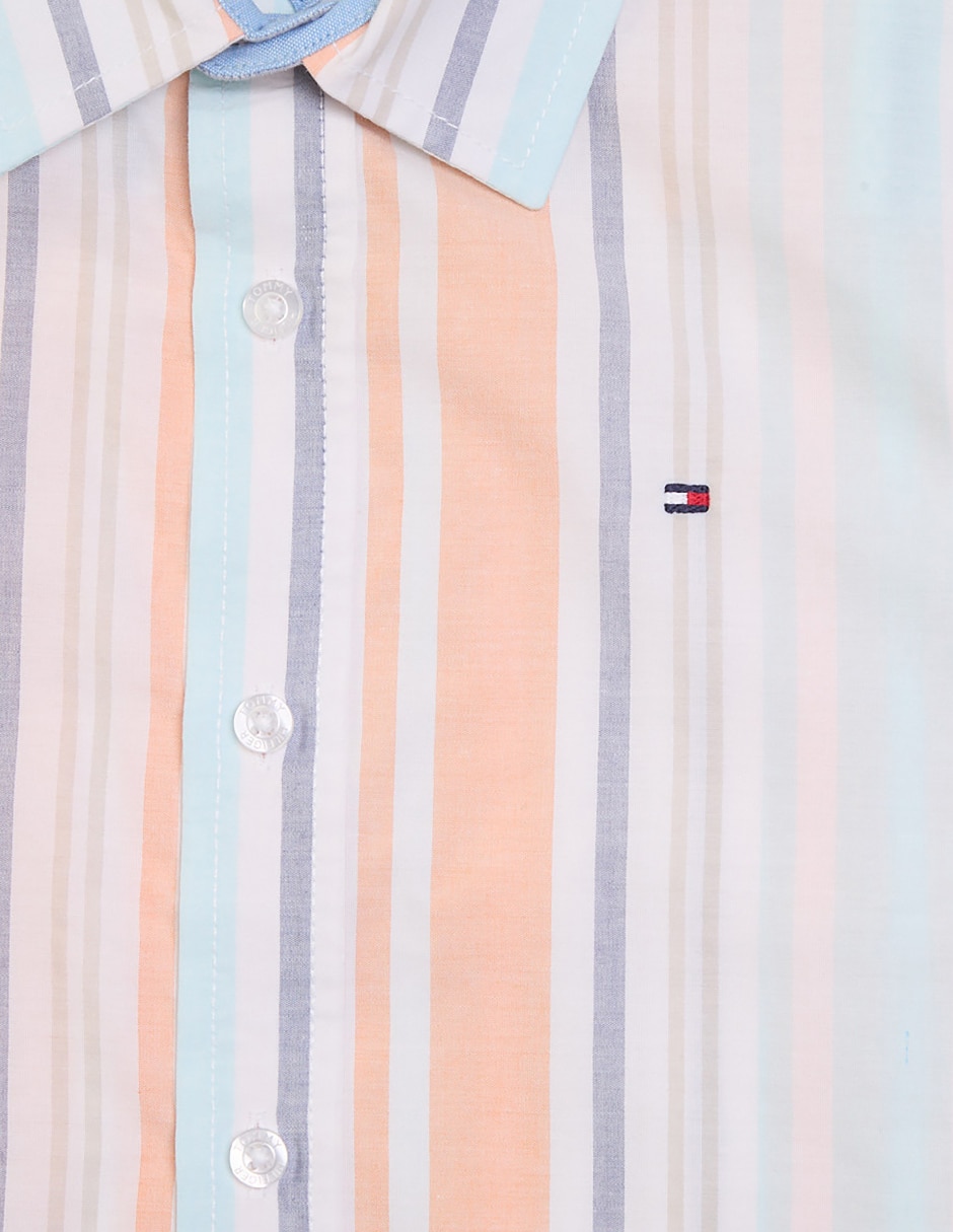 Camisa casual de algodón manga corta para niño 4