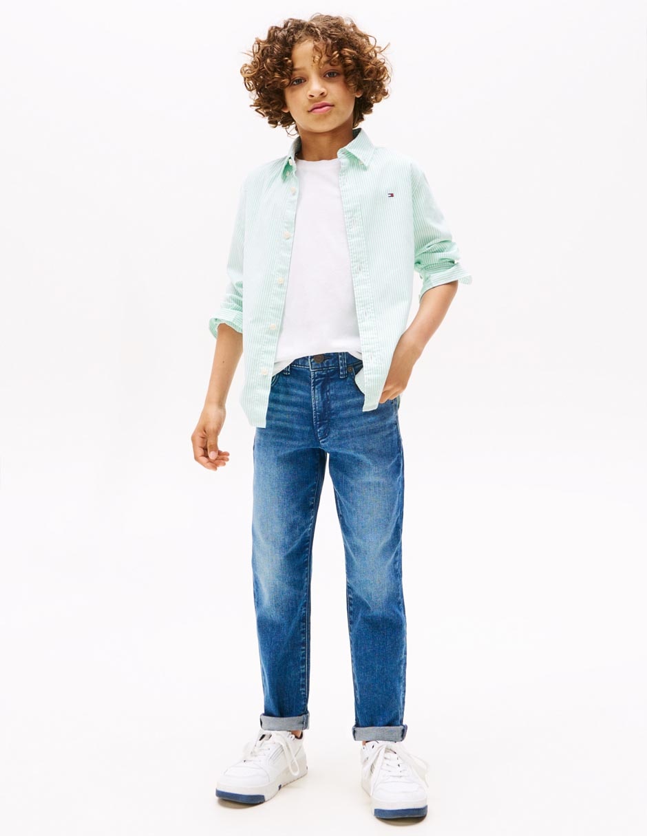 Jeans straight deslavado para niño 2