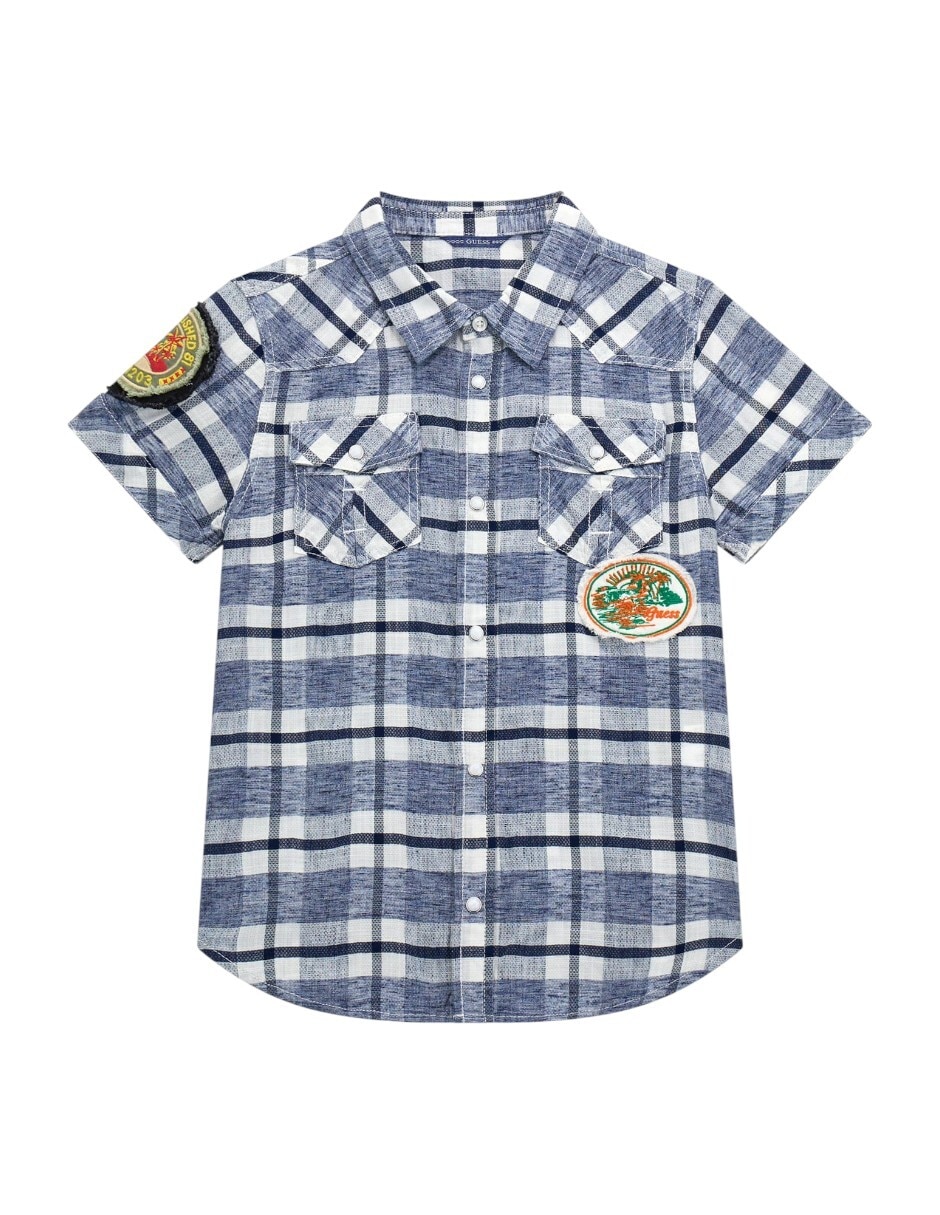Camisa casual de algodón manga corta para niño 1