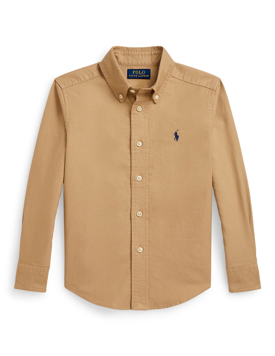 Camisa casual de algodón manga larga para niño