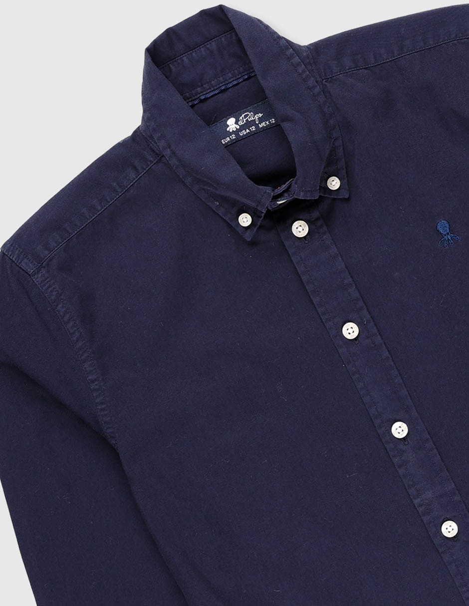 Camisa casual de algodón manga larga para niño 3