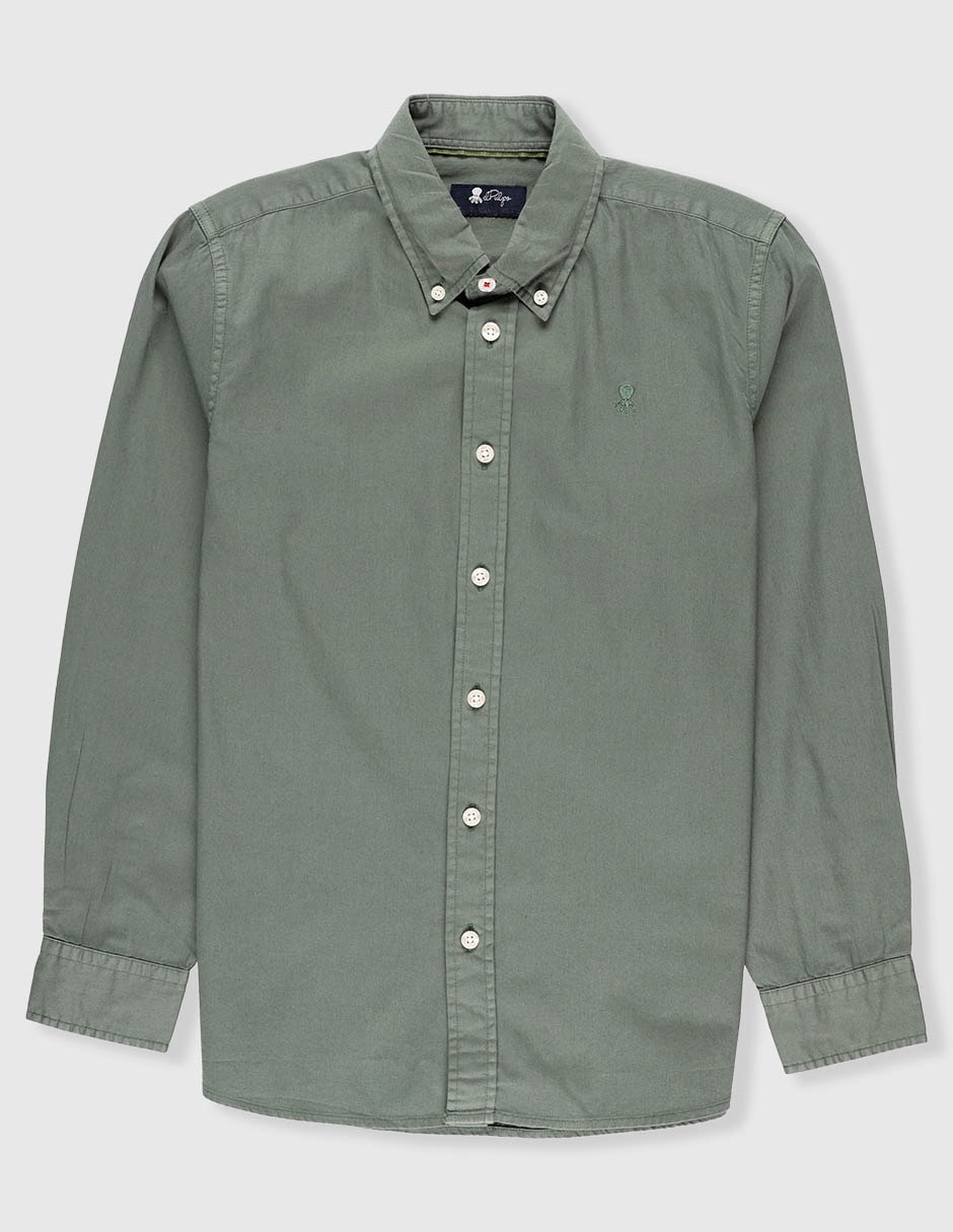 Camisa casual de algodón manga larga para niño