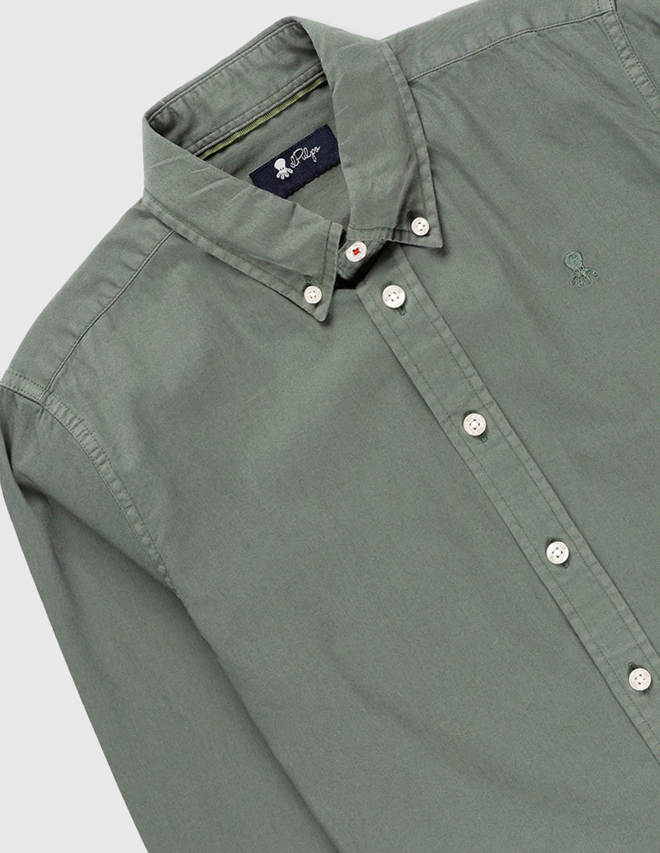 Camisa casual de algodón manga larga para niño 3