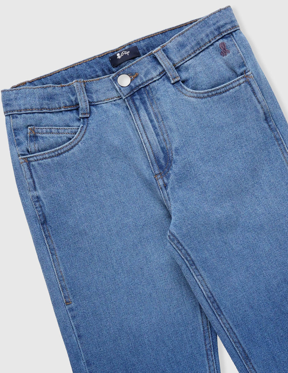 Jeans skinny lavado medio para niño 3