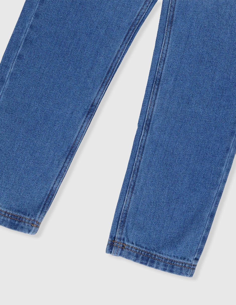 Jeans skinny lavado medio para niño 4
