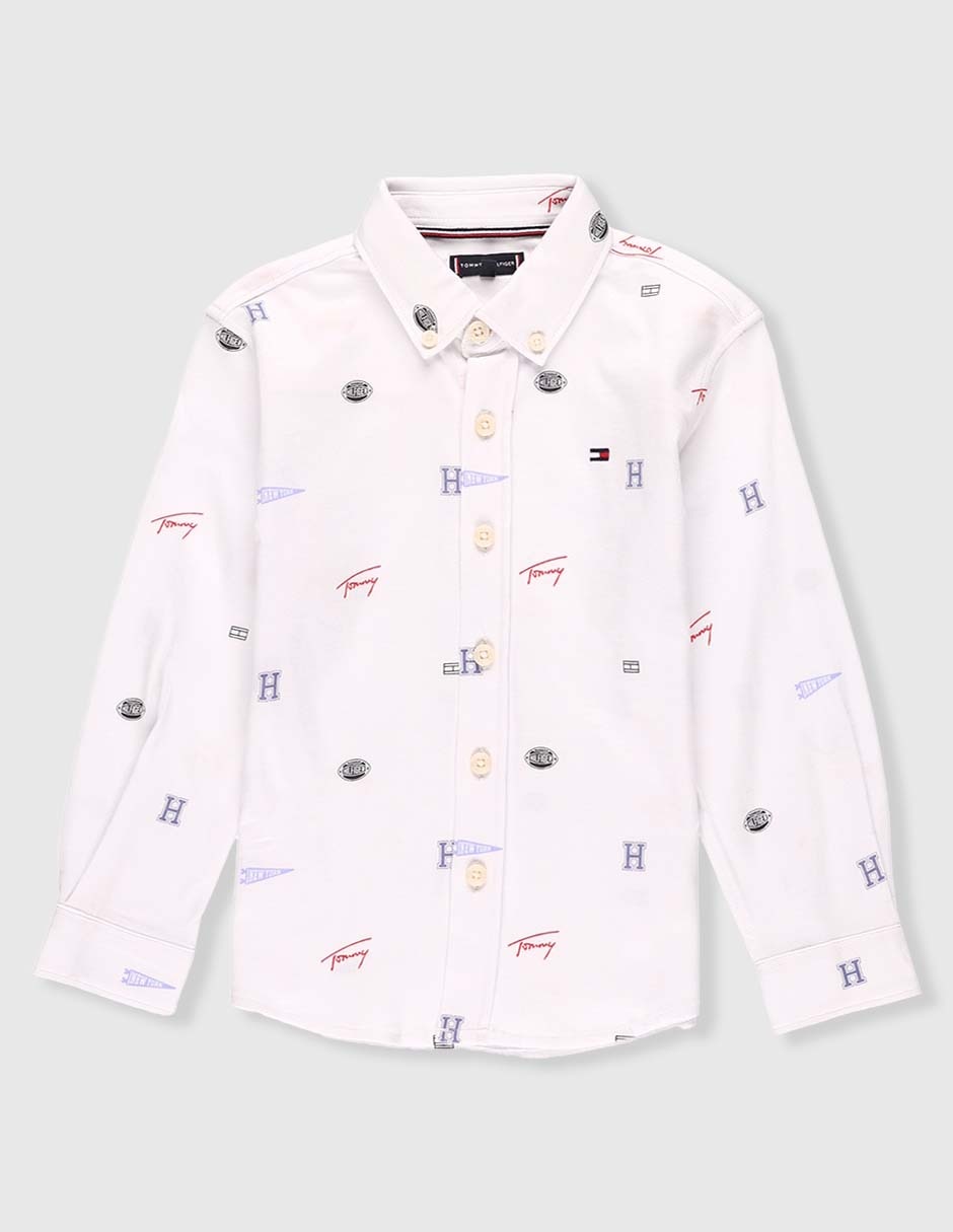 Camisa casual de algodón manga larga para niño Camisa casual de algodón manga larga para niño