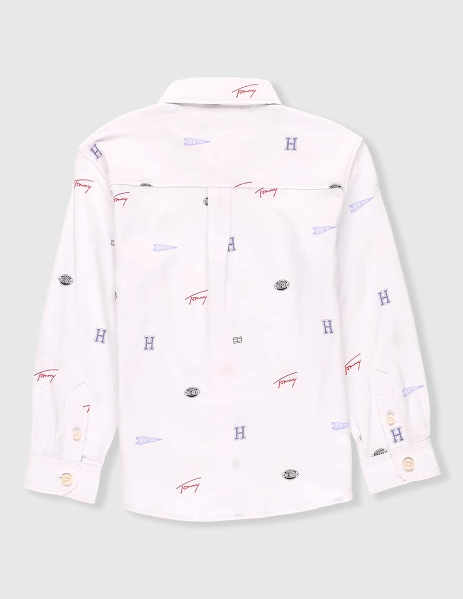 Camisa casual de algodón manga larga para niño 2
