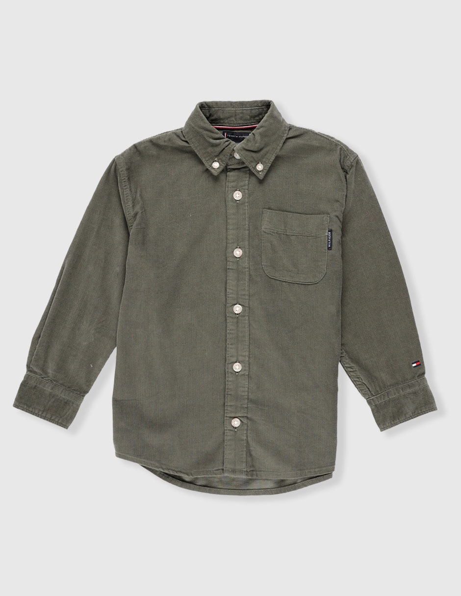 Camisa casual de algodón manga larga para niño